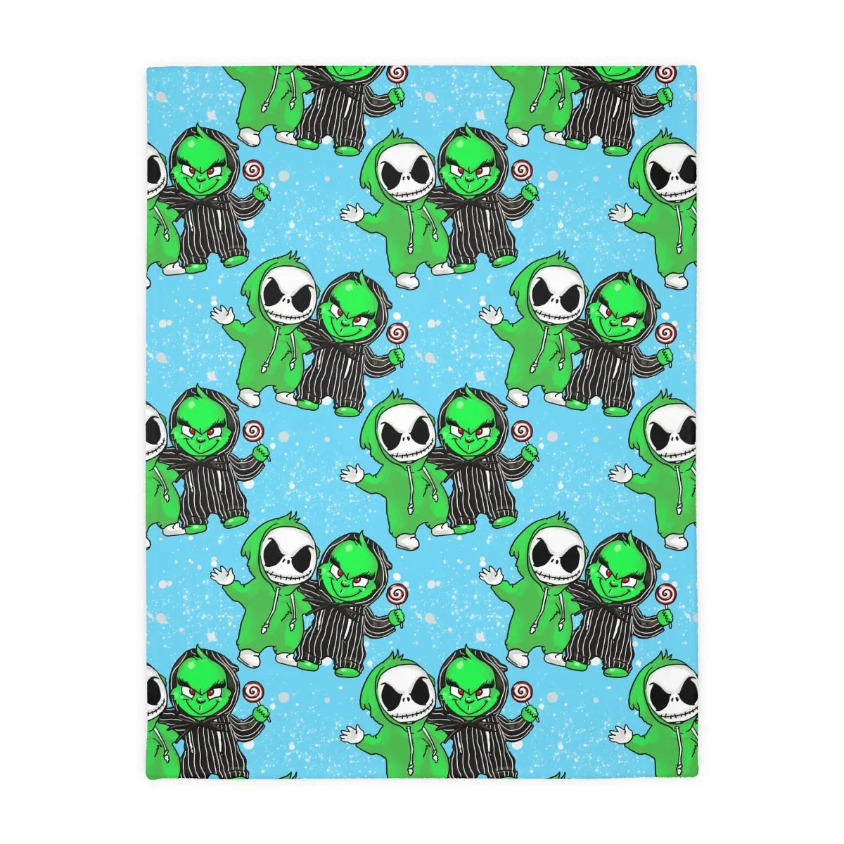 LITTLE G AND JACK Velveteen Minky Blanket (Two-sided print)