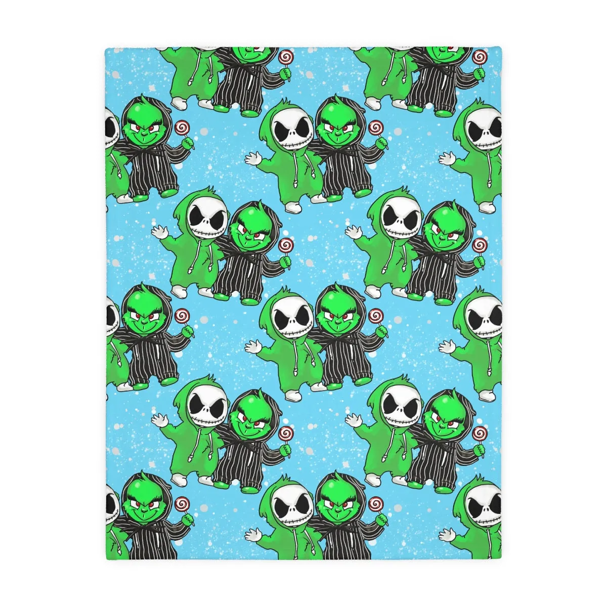 LITTLE G AND JACK Velveteen Minky Blanket (Two-sided print)
