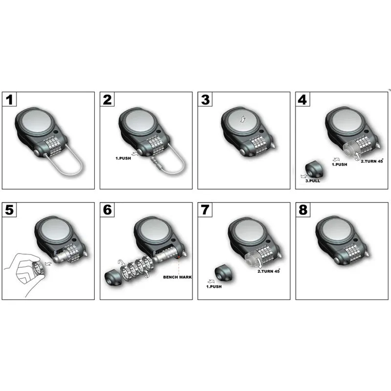 Lock With Retractable Wire