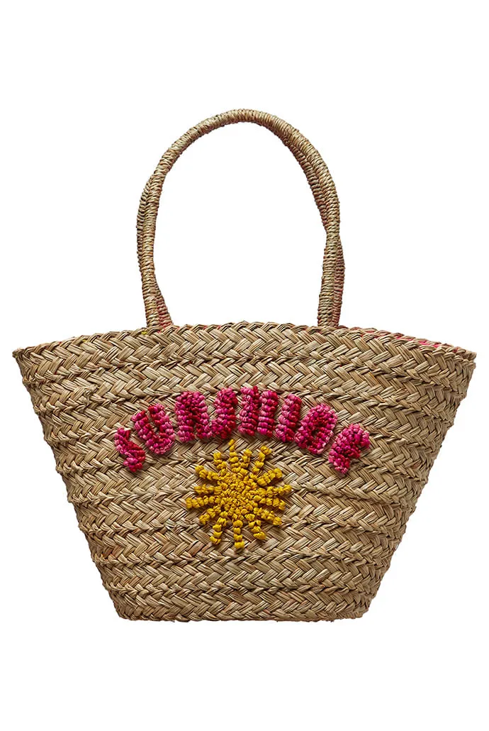 Louche Sunny Straw Tote Bag