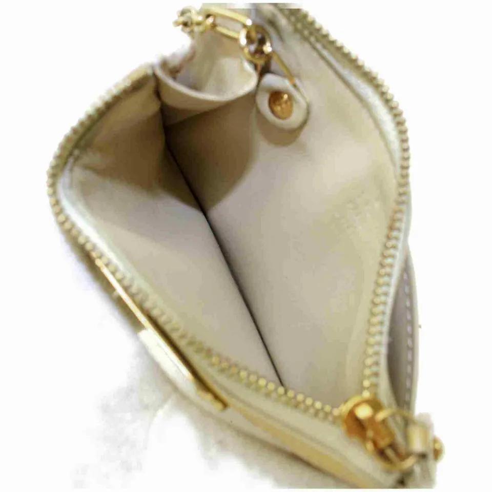 Louis Vuitton Beige Monogram Vernis Pochette Cles Coin Pouch Keychain 860953
