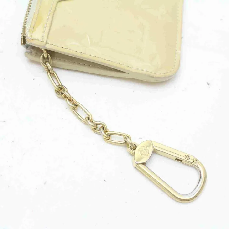 Louis Vuitton Beige Monogram Vernis Pochette Cles Coin Pouch Keychain 860953