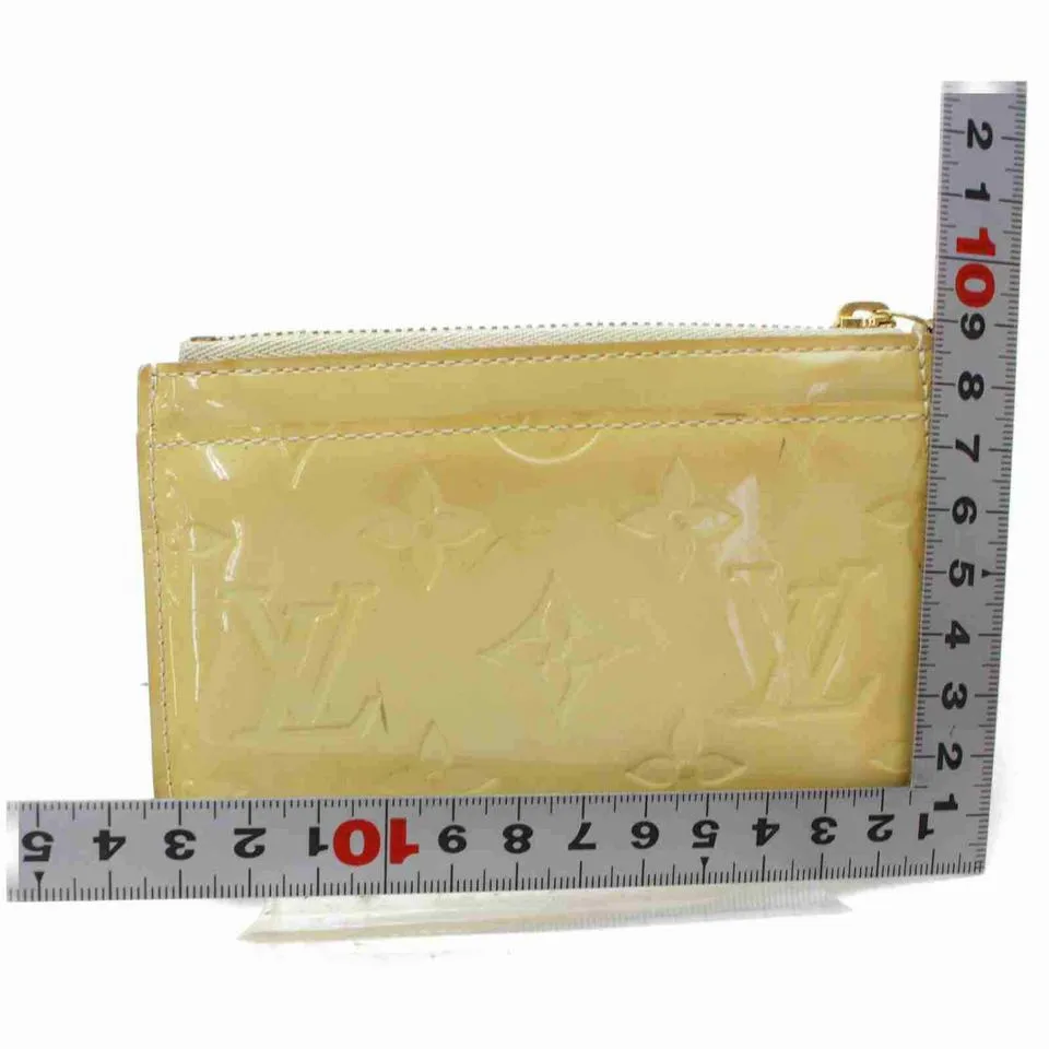 Louis Vuitton Beige Monogram Vernis Pochette Cles Coin Pouch Keychain 860953