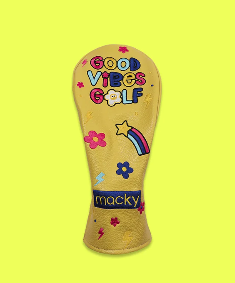MACKY Golf: Good Vibe Driver Cover - Mustard