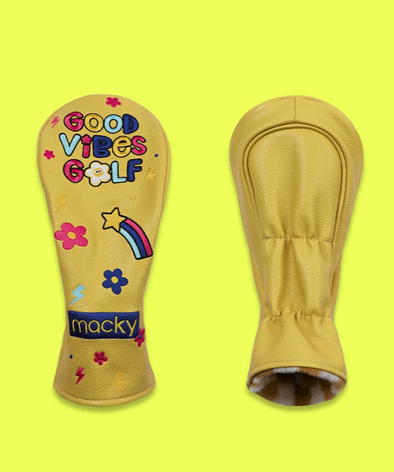 MACKY Golf: Good Vibe Driver Cover - Mustard