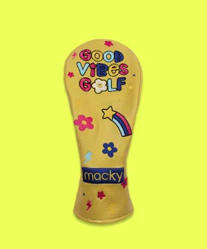 MACKY Golf: Good Vibe Driver Cover - Mustard