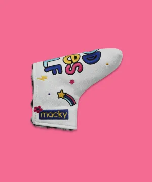 MACKY Golf: Good Vibe Straight Putter Cover - White