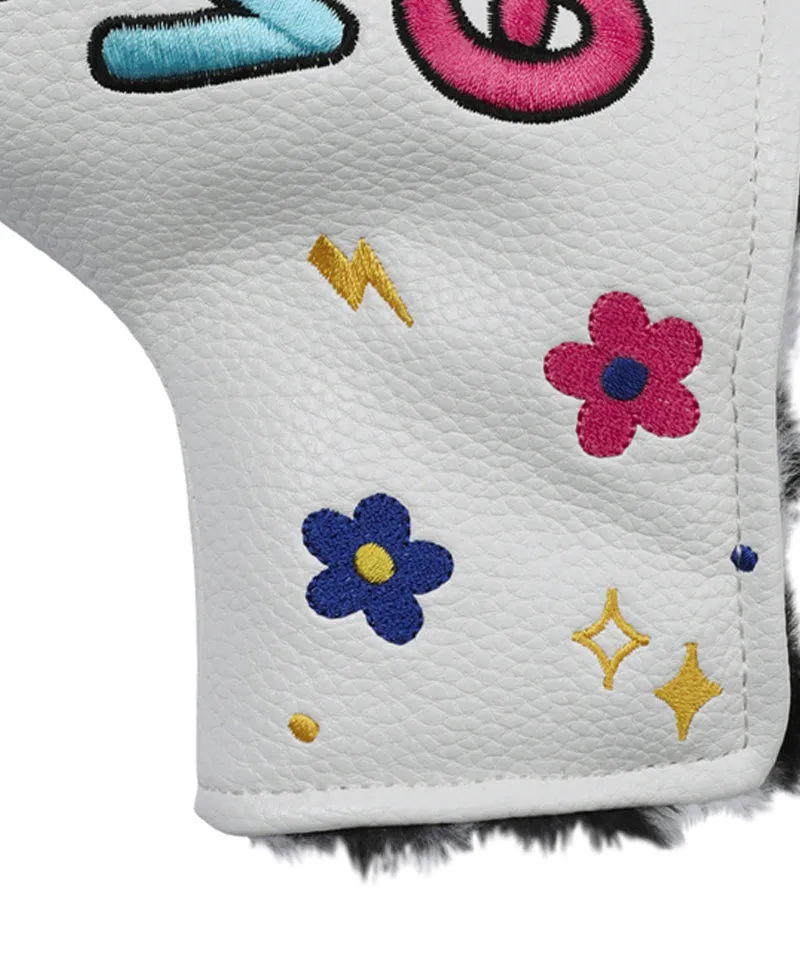 MACKY Golf: Good Vibe Straight Putter Cover - White
