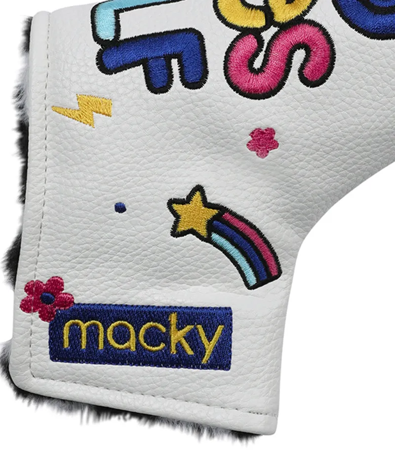 MACKY Golf: Good Vibe Straight Putter Cover - White