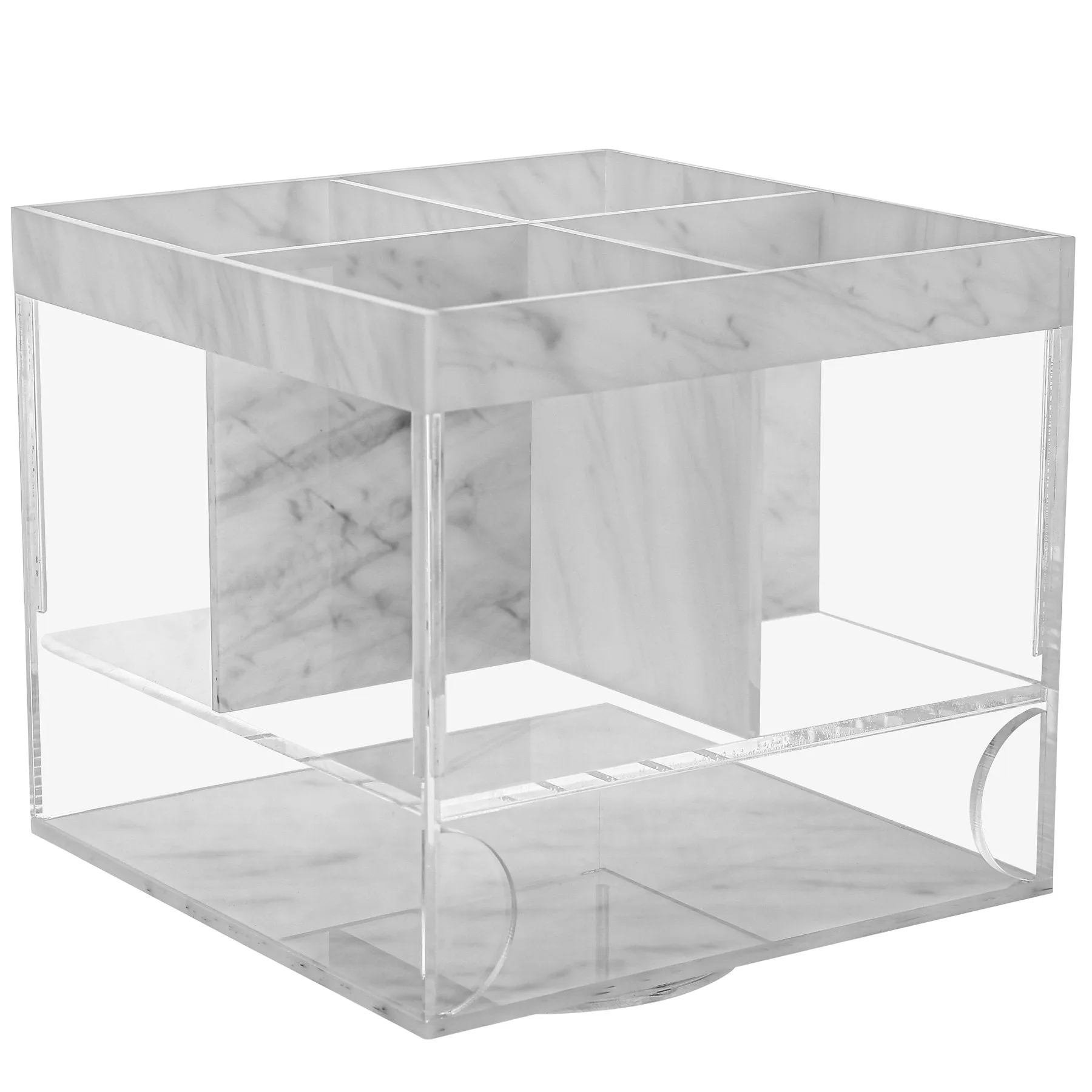 Marble Swivel Silverware Caddy