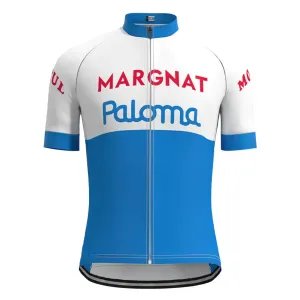 Margnat Blue Vintage Short Sleeve Cycling Jersey Top