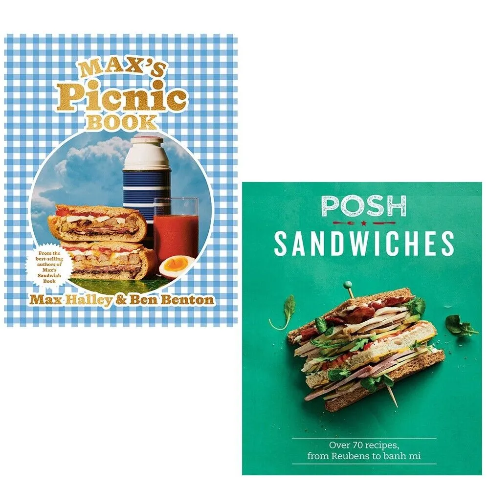 Max’s Picnic Book Max Halley, Posh Sandwiches Quadrille Publishing 2 Books Set
