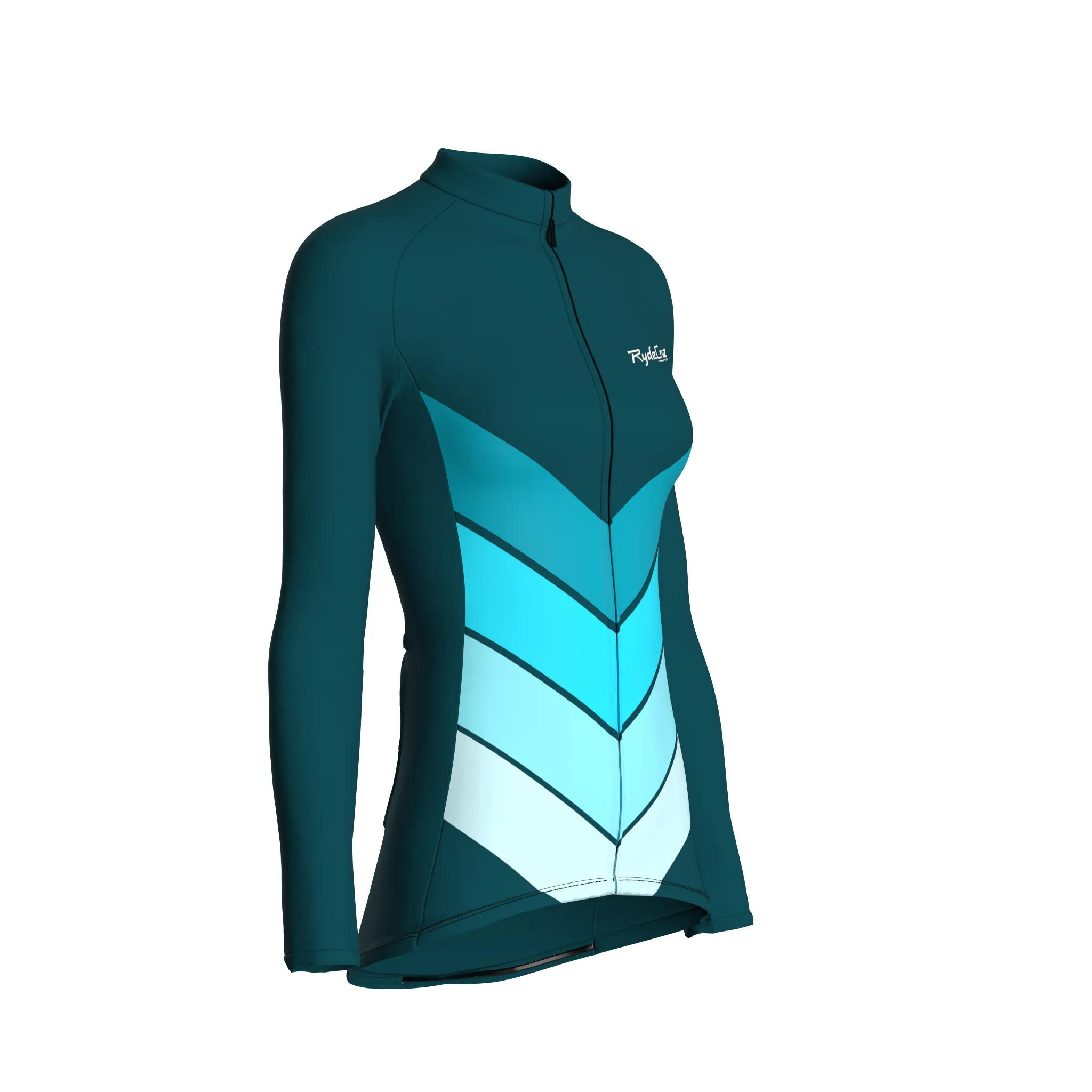 Mecha Shell | Midnight Green Female Long Sleeves Jersey