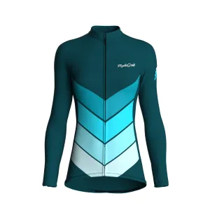 Mecha Shell | Midnight Green Female Long Sleeves Jersey