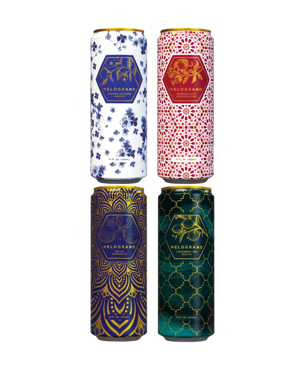 Melograno Premium Craft Cocktails Variety 8 pack 355 ml