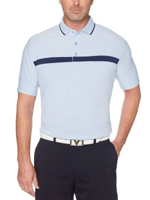 Mens Swing Tech™ Fine Line Color Block Polo