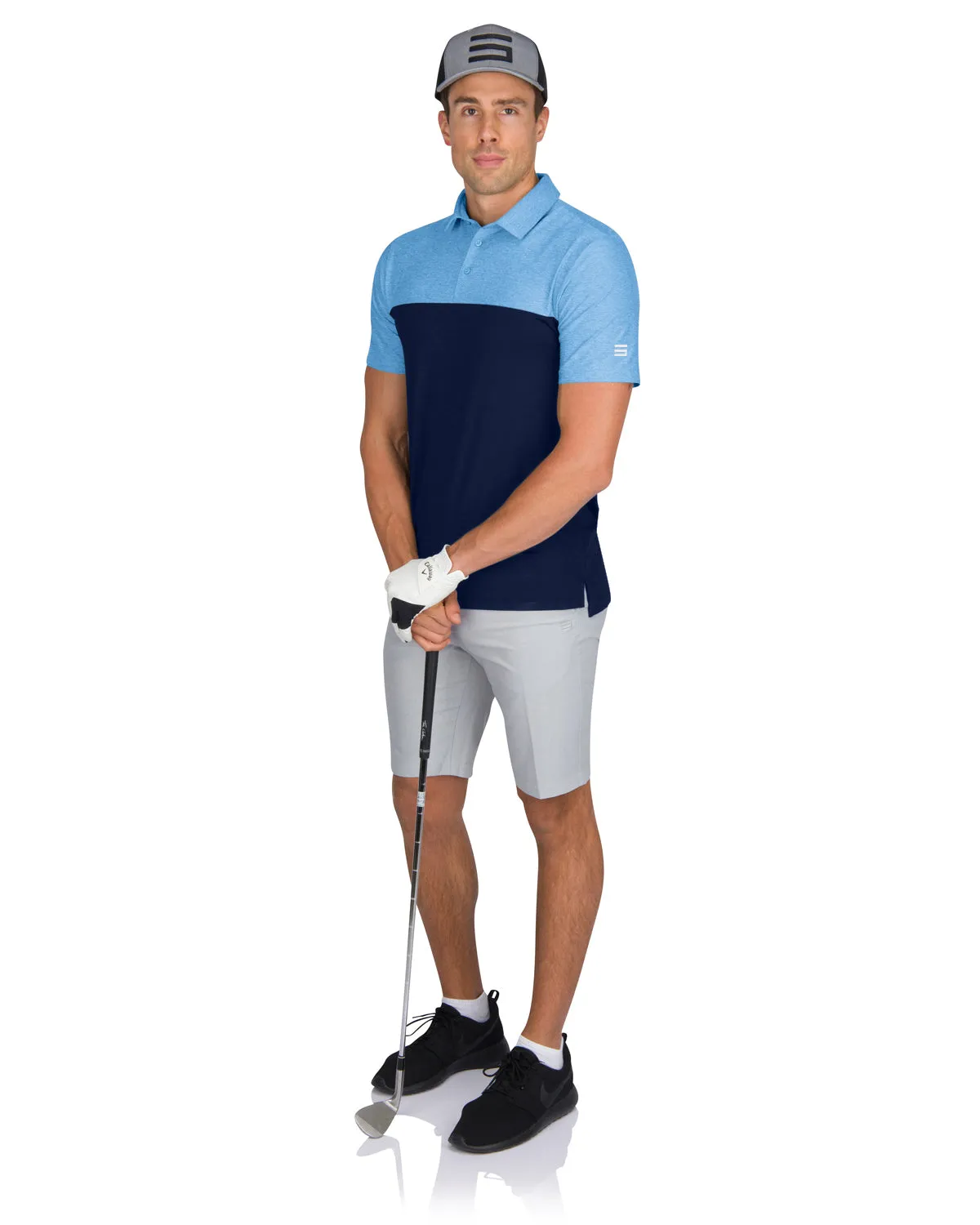 Men’s Two-Toned Colorblock Golf Polo