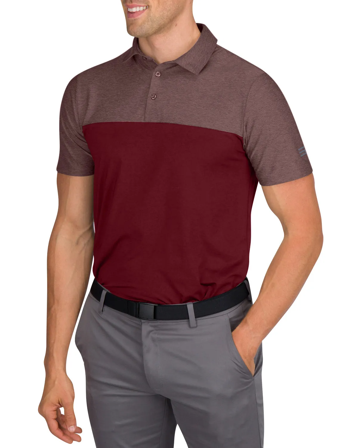 Men’s Two-Toned Colorblock Golf Polo