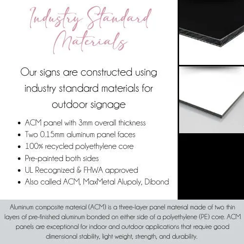 Metal Sign with 36" Bracket 20x36 Custom Cut, 2-sided