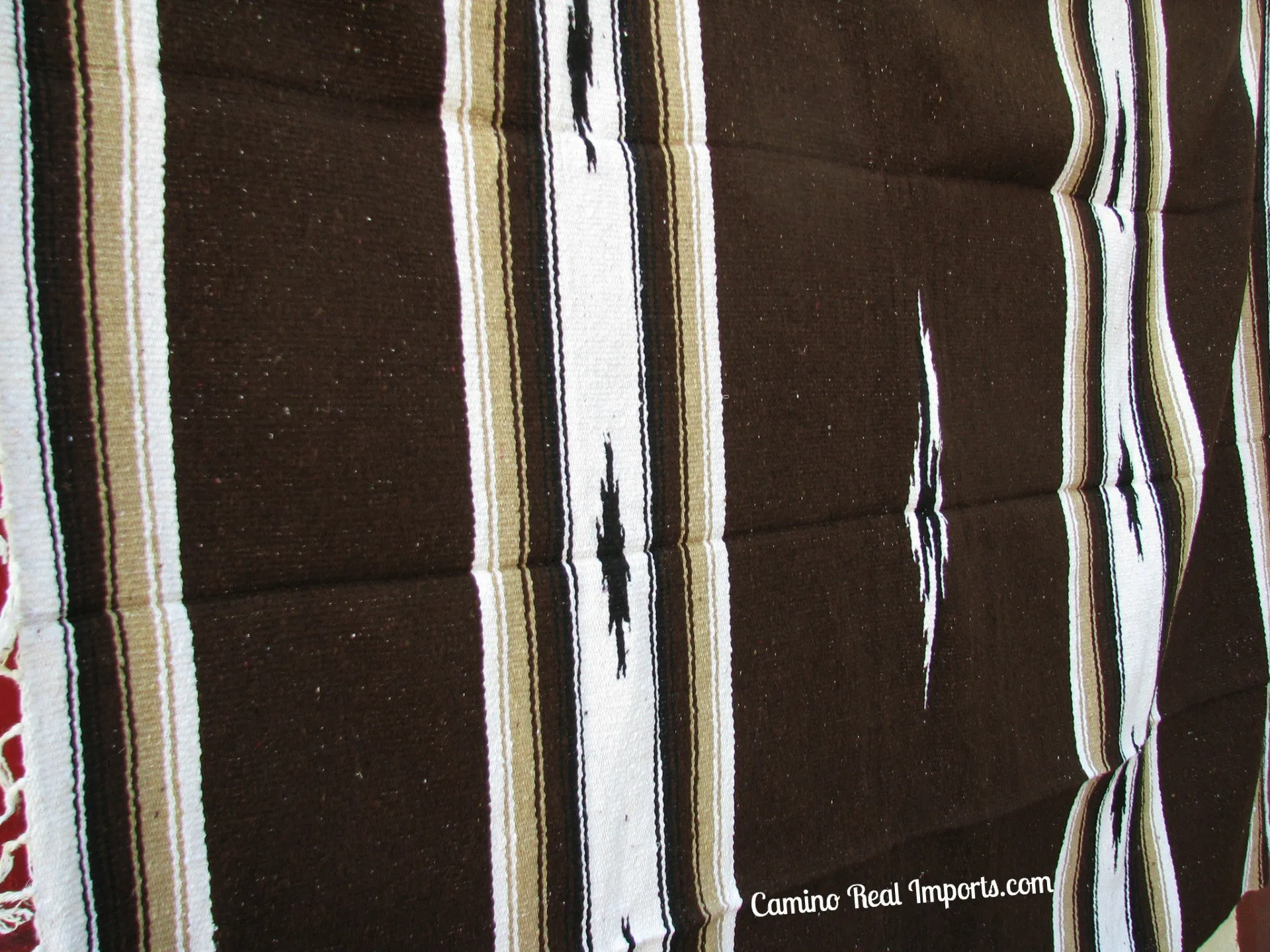 Mexican Blanket XL 4.5' X 6.5'  Brown BL002