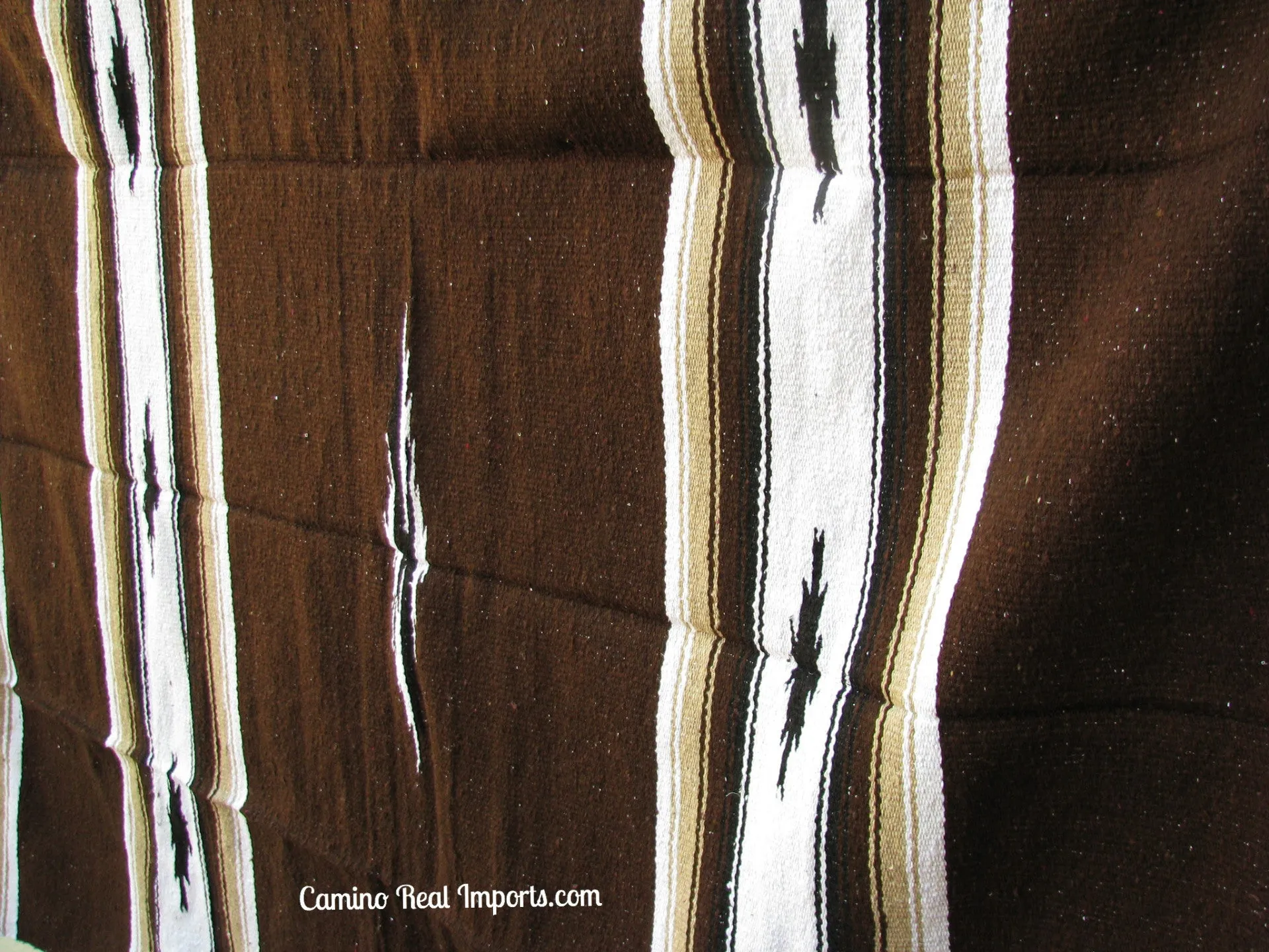 Mexican Blanket XL 4.5' X 6.5'  Brown BL002