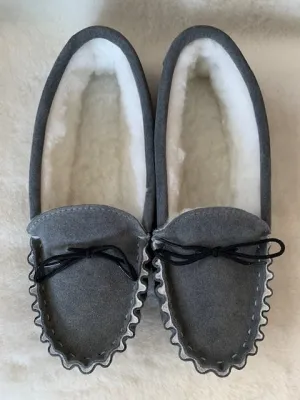 Moccasin with Wool Lining & Hard Sole | Giles