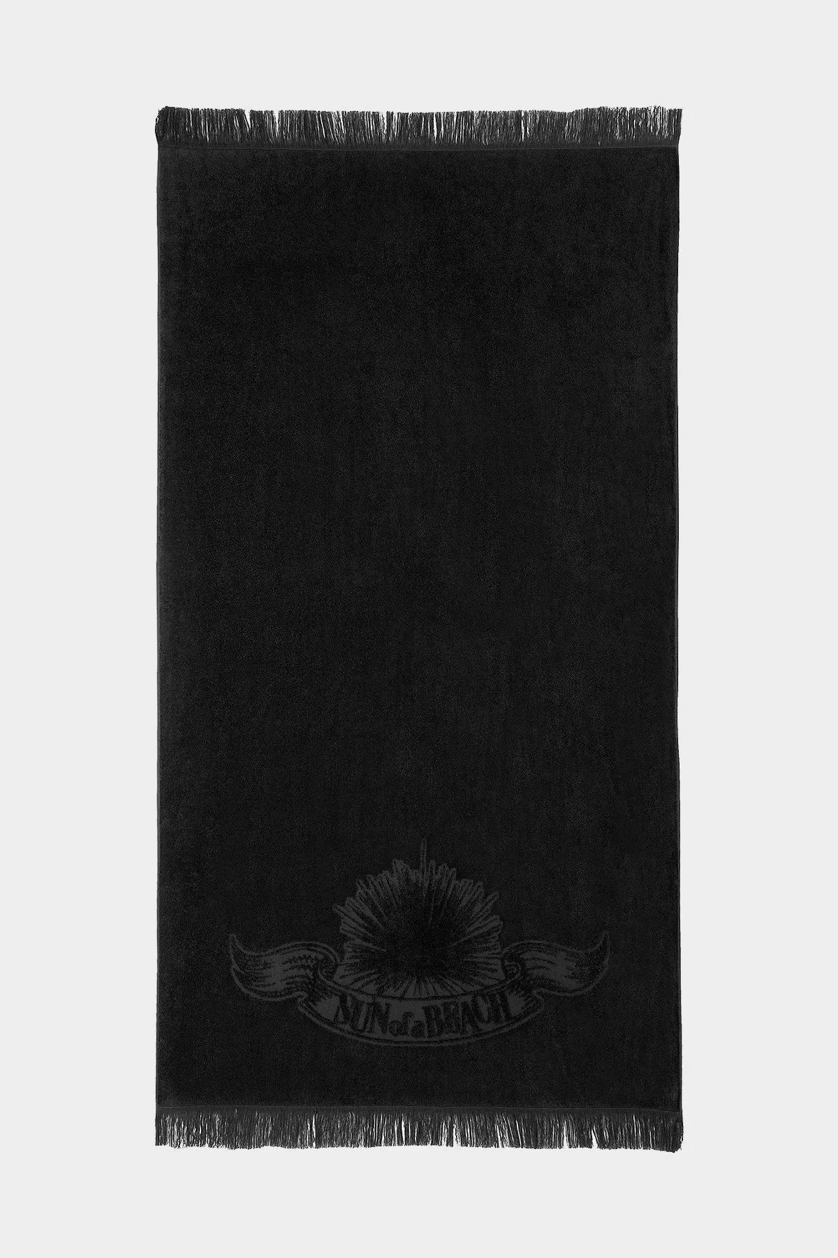 Monochrome Beach Towel in Just Black