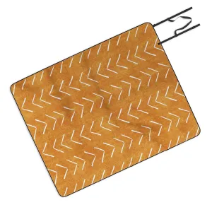 Mud Cloth Big Arrows in Yellow Picnic Blanket