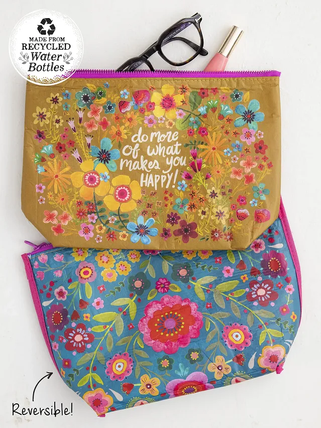 Natural Life Reversible Recylced Zip Pouch