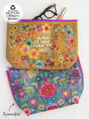 Natural Life Reversible Recylced Zip Pouch
