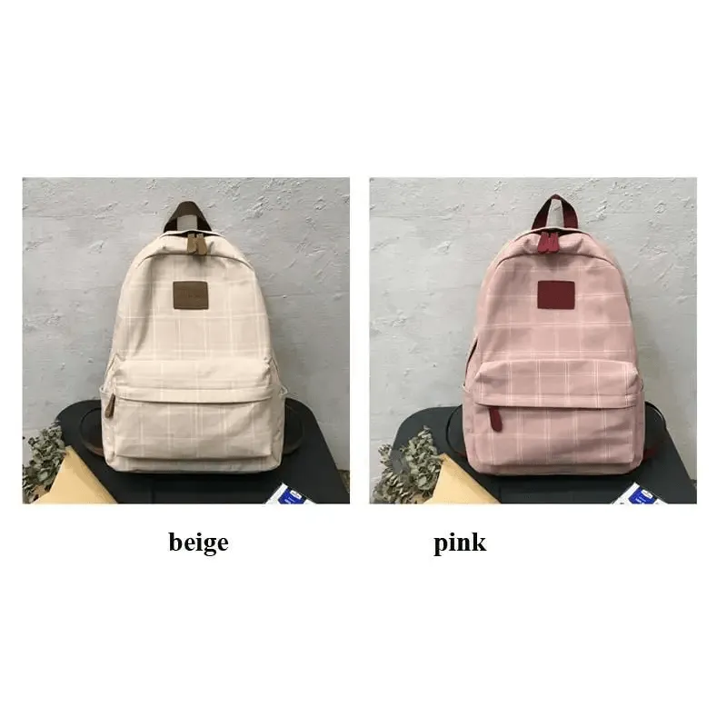 New Casual School Bag For Women And Girls Stylish Backpack Striped Book Packbags for Teenage