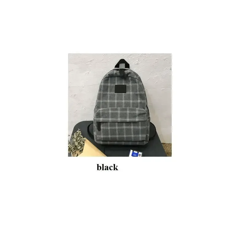 New Casual School Bag For Women And Girls Stylish Backpack Striped Book Packbags for Teenage