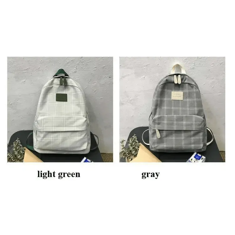 New Casual School Bag For Women And Girls Stylish Backpack Striped Book Packbags for Teenage
