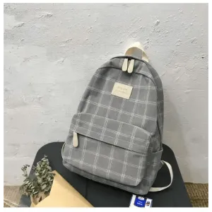 New Casual School Bag For Women And Girls Stylish Backpack Striped Book Packbags for Teenage
