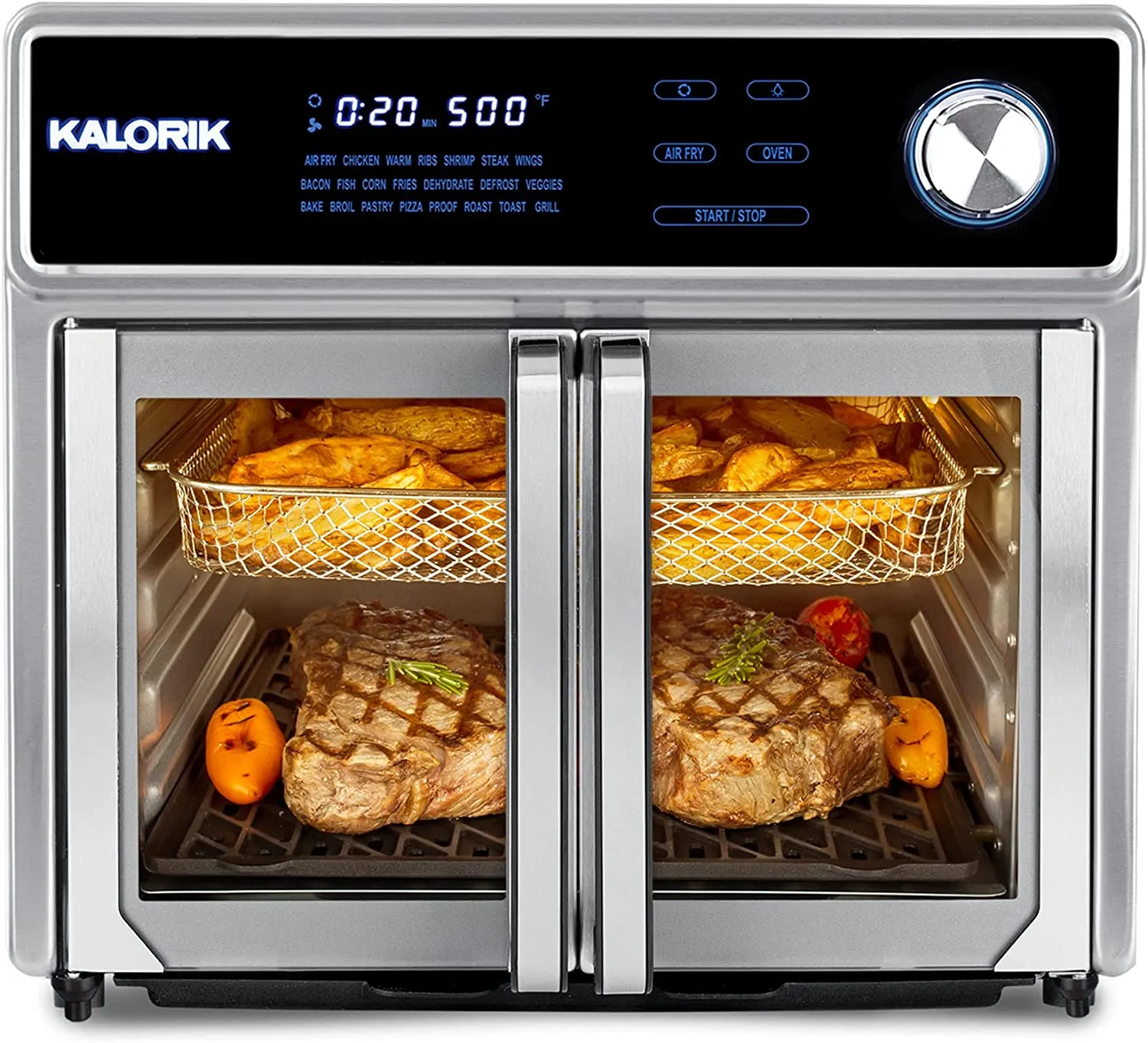 New in box! Kalorik 26-Quart Digital Maxx Air Fryer 10 in 1 Oven Grill with accessories & book! Retails $373 w/tax!