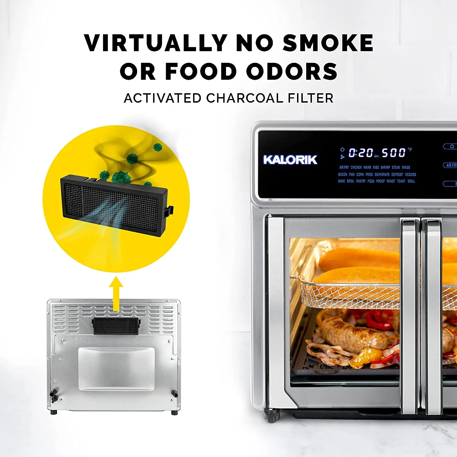 New in box! Kalorik 26-Quart Digital Maxx Air Fryer 10 in 1 Oven Grill with accessories & book! Retails $373 w/tax!