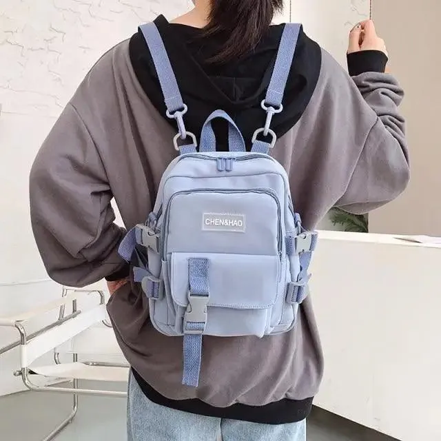 New Trendy Small Canvas Mini Backpack For Women And Girls Anti-theft Shoulder Bag And School Bag For Teenager Girls