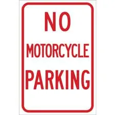No Motorcycle Parking Sign/ Buy online