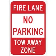 No Parking Fire Lane Tow Away Zone Sign/ Buy online