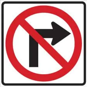 No Right Turn Sign/ Buy online