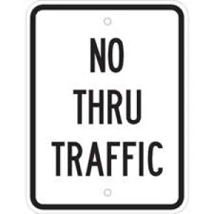 No Thru Traffic Sign/ Buy online