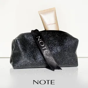 Note Black Glitter Pouch