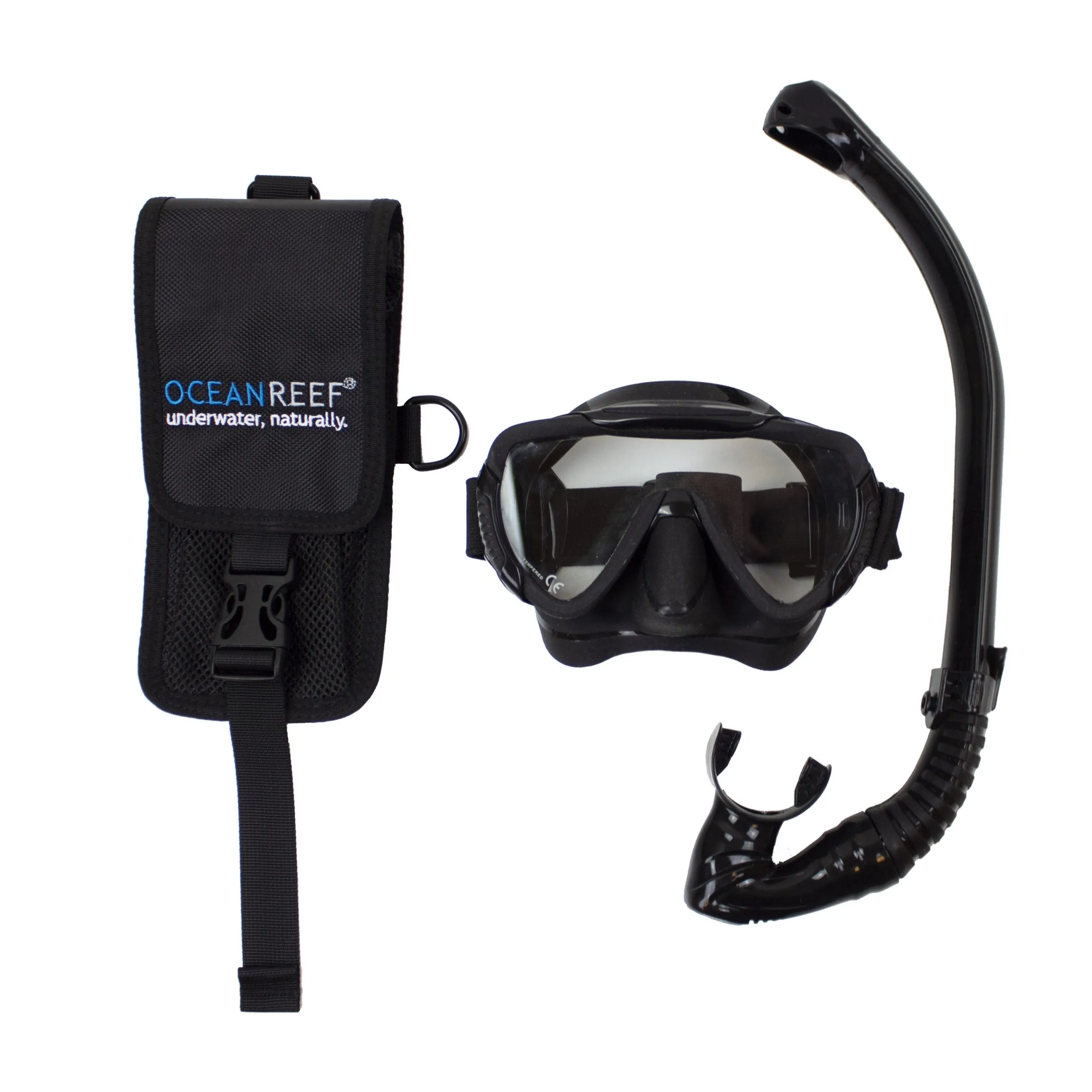Ocean Reef Bump - Back Up Mask & Snorkel Package Black