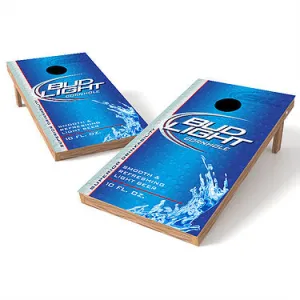 Official 2x4 Bud Light Label Cornhole Game