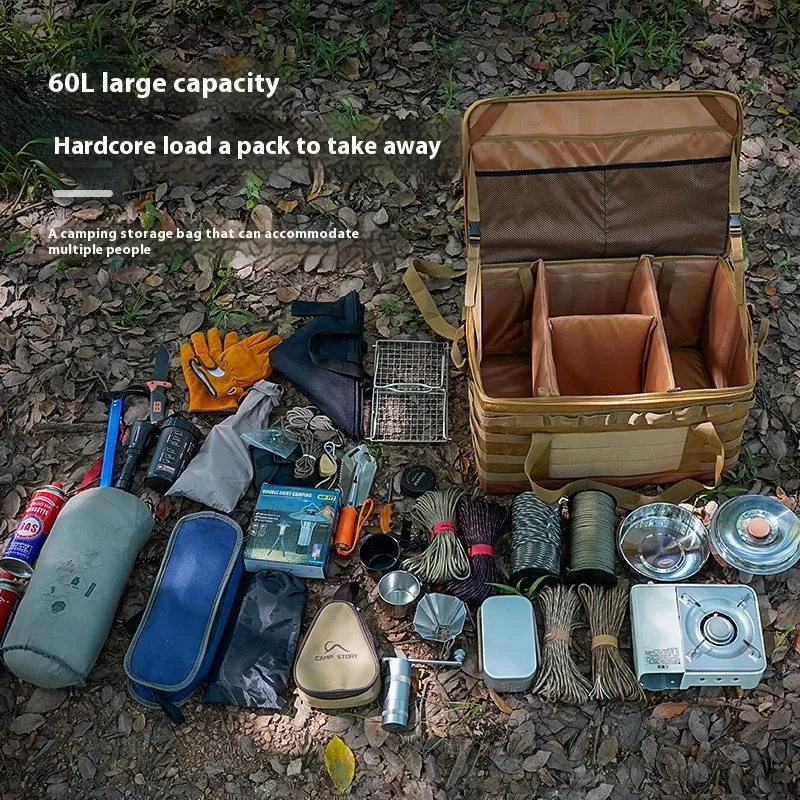 Outdoor Cookware Pot Set Gas Tank Anti-collision Large Capacity Picnic Bag