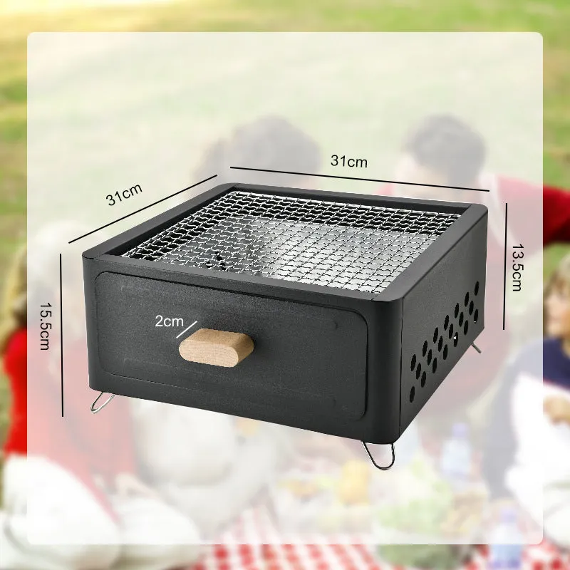 Outdoor multifunctional camping charcoal grill