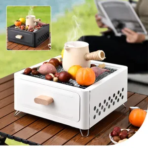 Outdoor multifunctional camping charcoal grill