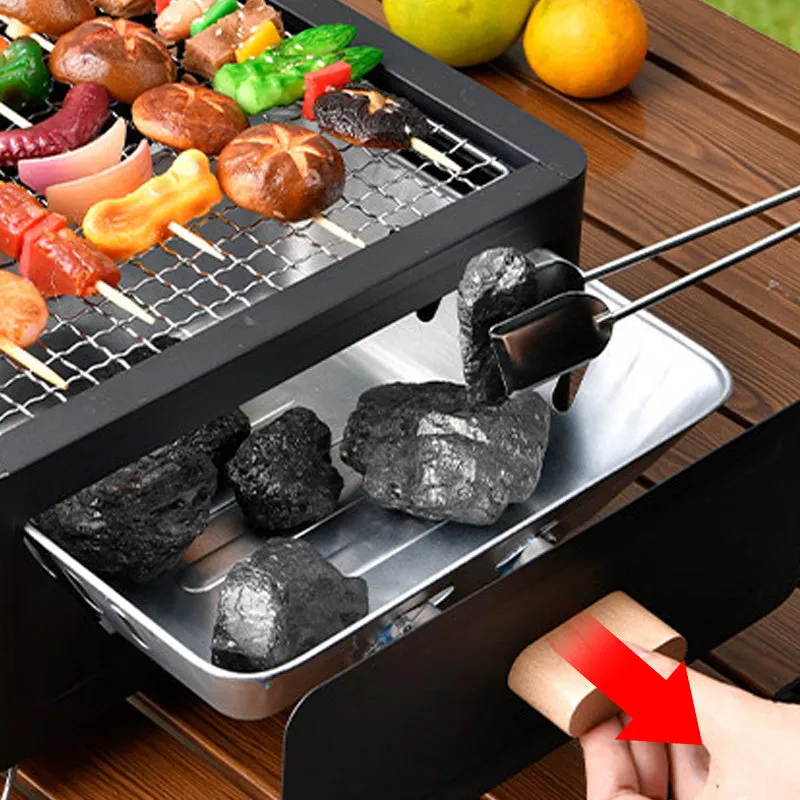 Outdoor multifunctional camping charcoal grill