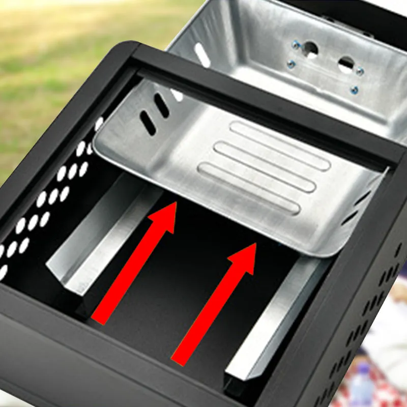 Outdoor multifunctional camping charcoal grill