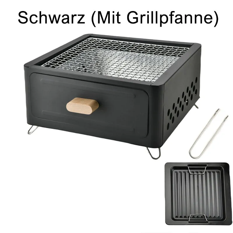 Outdoor multifunctional camping charcoal grill